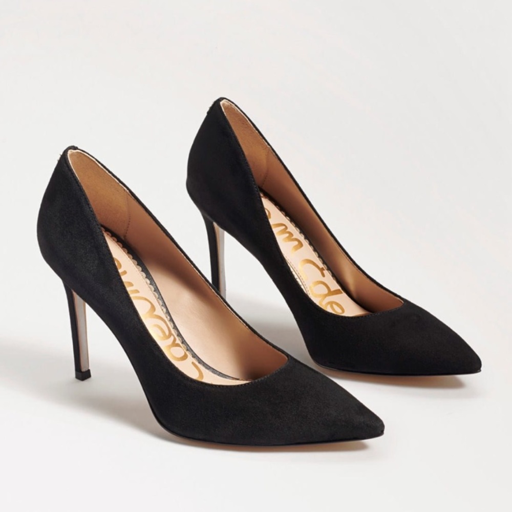 Sam Edelman - Hazel Pointed Toe Heel - Black Suede